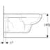 Bild von GEBERIT Renova Comfort Square Wand-WC Tiefspüler, verlängerte Ausladung, barrierefrei, Rimfree #208560600 - weiß / KeraTect