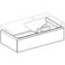 Bild von GEBERIT Xeno² Unterschrank für Waschtisch mit Ablagefläche, mit einer Schublade #500.514.43.1 - sculturagrau / Melamin Holzstruktur
