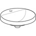 Bild von GEBERIT VariForm Einbauwaschtisch rund, mit Hahnlochbank #500.707.01.2 - weiß / Unterseite: glasiert