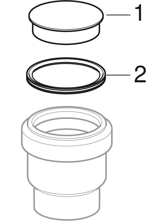 εικόνα του GEBERIT HDPE ring seal socket with lip seal #365.779.16.3