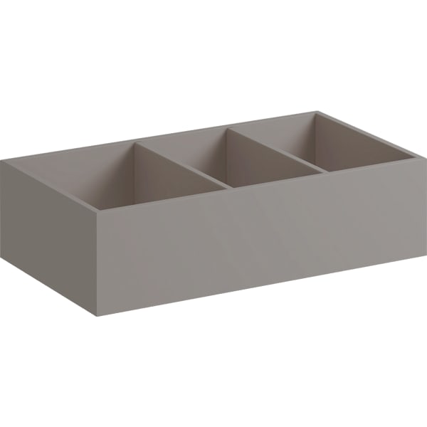 GEBERIT Xeno² Schubladeneinsatz, H-Unterteilung, für untere Schublade #500.527.00.1 - sculturagrau / Melamin Holzstruktur