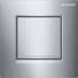 Bild von GEBERIT Urinalsteuerung mit pneumatischer Spülauslösung, Typ 30 Betätigungsplatte #116.017.16.1 - Platte und Taste: schwarz matt lackiert, easy-to-clean-beschichtet Designstreifen: schwarz