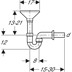 Bild von GEBERIT Rohrbogengeruchsverschluss für Geräte, mit Einlauftrichter oval #152.392.11.1 - weiß-alpin