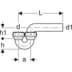 Bild von GEBERIT Rohrbogengeruchsverschluss für Ausgussbecken, mit Quetschverschraubung, Einlauf vertikal und Abgang horizontal #152.039.16.1
