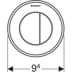 Bild von GEBERIT Typ 10 Fernbetätigung pneumatisch, für 2-Mengen-Spülung, UP-Drücker #116.055.KK.1 - Rosette und Tasten: weiß Designring: vergoldet