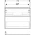 Bild von GEBERIT iCon Unterschrank für Waschtisch, mit zwei Schubladen, verkürzte Ausladung #502.307.01.3 - Korpus und Front: weiß / lackiert matt Griff: weiß / pulverbeschichtet matt