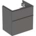Bild von GEBERIT iCon Unterschrank für Waschtisch, mit zwei Schubladen, verkürzte Ausladung #502.308.JL.1 - Korpus und Front: sand-grau / lackiert hochglänzend Griff: sand-grau / pulverbeschichtet matt