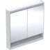 Bild von GEBERIT ONE Spiegelschrank mit Nische und ComfortLight, mit zwei Türen, AP-Montage, Höhe 90 cm #505.833.00.1 - Aluminium eloxiert