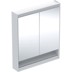 Bild von GEBERIT ONE Spiegelschrank mit Nische und ComfortLight, mit zwei Türen, AP-Montage, Höhe 90 cm #505.833.00.2 - weiß / Aluminium pulverbeschichtet