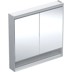 Bild von GEBERIT ONE Spiegelschrank mit Nische und ComfortLight, mit zwei Türen, AP-Montage, Höhe 90 cm #505.835.00.2 - weiß / Aluminium pulverbeschichtet