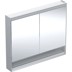 Bild von GEBERIT ONE Spiegelschrank mit Nische und ComfortLight, mit zwei Türen, AP-Montage, Höhe 90 cm #505.835.00.1 - Aluminium eloxiert