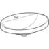 Bild von GEBERIT VariForm Einbauwaschtisch oval, mit Hahnlochbank #500.721.00.2 - weiß / KeraTect / Unterseite: glasiert