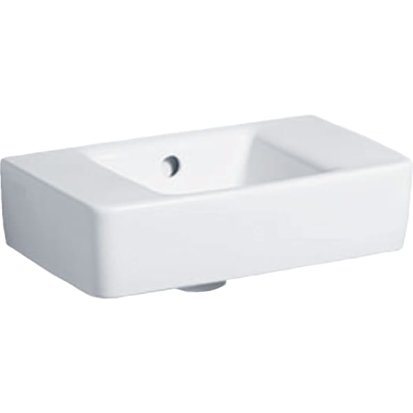 GEBERIT Renova Compact Handwaschbecken verkürzte Ausladung, mit Ablagefläche #272143000 - weiß