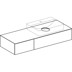 Bild von GEBERIT VariForm Unterschrank für Aufsatzwaschtisch, mit zwei Schubladen, Ablagefläche und Geruchsverschluss #501.172.00.1 - Korpus und Front: lava / lackiert matt Deckplatte: lava / melaminbeschichtet matt