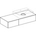 Bild von GEBERIT VariForm Unterschrank für Aufsatzwaschtisch, mit zwei Schubladen, Ablagefläche und Geruchsverschluss #501.172.00.1 - Korpus und Front: lava / lackiert matt Deckplatte: lava / melaminbeschichtet matt