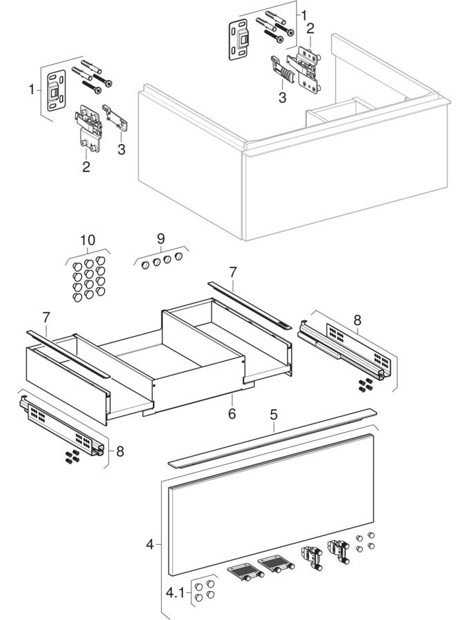 εικόνα του GEBERIT iCon cabinet for washbasin, with one drawer #502.312.01.3