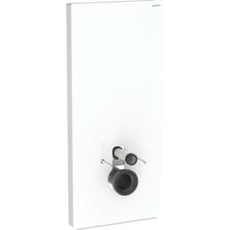 εικόνα του GEBERIT Monolith sanitary module for wall-hung WC, 114 cm, front cladding made of glass Front cladding: black glass Side cladding: black chrome aluminium #131.031.SJ.6