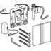 Bild von GEBERIT Urinalsteuerung mit elektronischer Spülauslösung, Netzbetrieb, Typ 50 Abdeckplatte #116.026.QF.1 - messingfarben / gebürstet, easy-to-clean-beschichtet