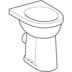 Bild von GEBERIT Renova Comfort Stand-WC Flachspüler, erhöht, Höhe 49 cm, Abgang horizontal #218520600 - weiß / KeraTect
