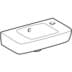 Bild von GEBERIT Renova Compact Handwaschbecken verkürzte Ausladung, mit Ablagefläche #501.730.01.8 - weiß / KeraTect