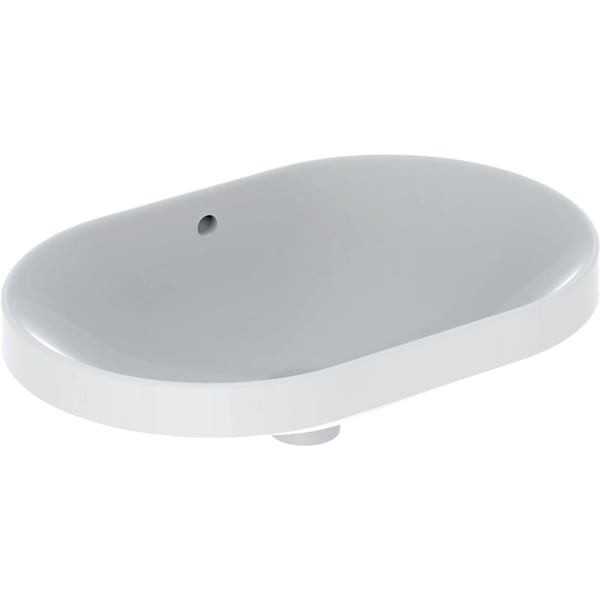 GEBERIT VariForm Einbauwaschtisch elliptisch #500.729.00.2 - weiß / KeraTect / Unterseite: glasiert