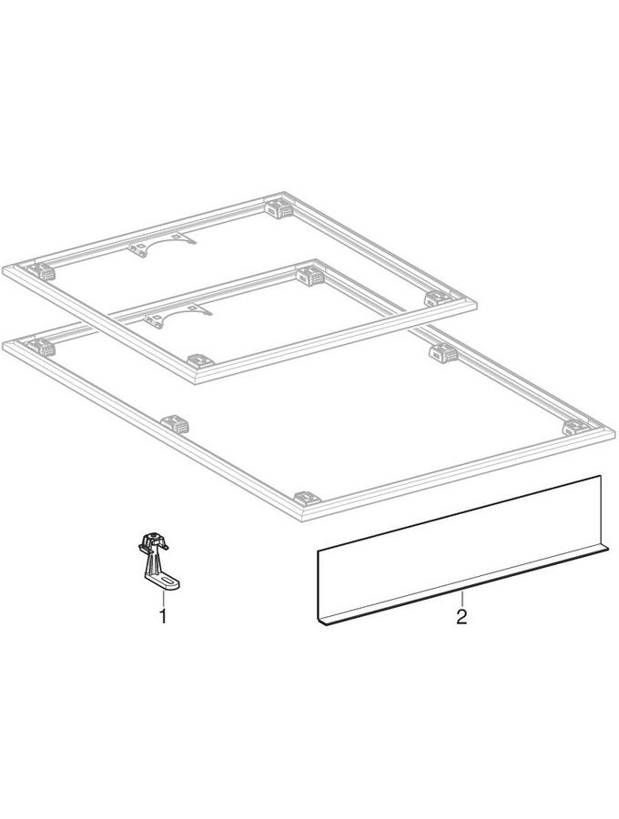 Picture of GEBERIT installation frame for Setaplano shower surface, up to 100 cm, for 4 feet #154.471.00.1