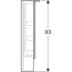 Bild von GEBERIT Acanto Spiegelschrank mit Beleuchtung und zwei Türen #500.645.00.2 - Korpus: Eiche Mystik / Melamin Holzstruktur Türen: außen verspiegelt