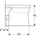 Bild von GEBERIT Renova Comfort Square Stand-WC Tiefspüler, erhöht, Höhe 46 cm, teilgeschlossene Form, Abgang horizontal #218500600 - weiß / KeraTect