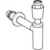 Bild von GEBERIT Tauchrohrgeruchsverschluss für Waschbecken, mit Ventilrosette und Manschette, Abgang horizontal #151.026.11.1 - weiß-alpin