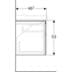 Bild von GEBERIT Xeno² Unterschrank für Waschtisch, mit Breite ab 120 cm, mit vier Schubladen #500.518.43.1 - sculturagrau / Melamin Holzstruktur