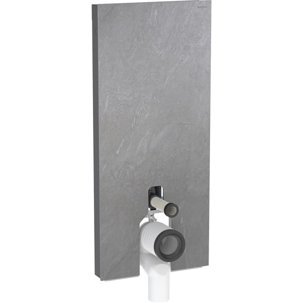 GEBERIT Monolith Plus Sanitärmodul für Stand-WC, 114 cm, Frontverkleidung aus Steinzeug #131.233.00.7 - Frontverkleidung: Steinzeug Schieferoptik Seitenverkleidung: Aluminium schwarzchrom