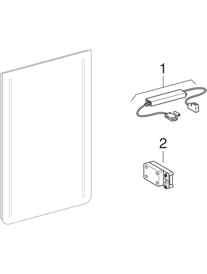 GEBERIT Renova Comfort Lichtspiegel #808675000 - weiß