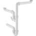 Bild von GEBERIT Rohrbogensiphon für zwei versetzte Spülbecken, mit Winkelschlauchtülle, Abgang horizontal #152.818.11.1 - weiß-alpin