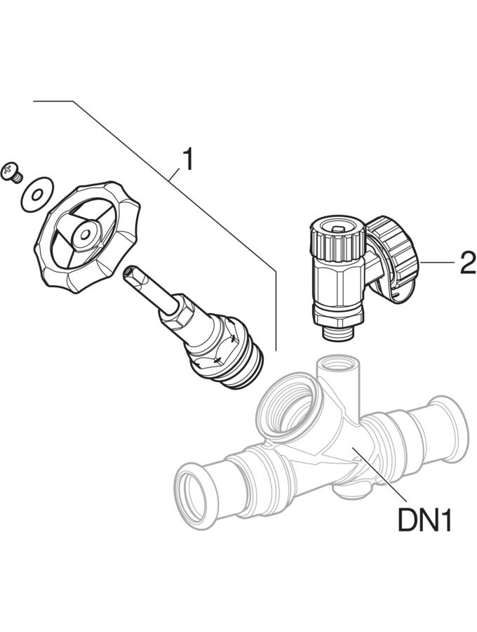 Picture of GEBERIT Mapress angle-seat stop valve #94888