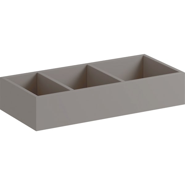 GEBERIT Xeno² Schubladeneinsatz, H-Unterteilung, für obere Schublade #500.526.00.1 - sculturagrau / Melamin Holzstruktur