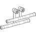 Bild von GEBERIT Mapress C-Stahl Set Anschluss-T-Stücke für Vor- und Rücklauf, mit Anschlussverschraubung für Eurokonus #24047