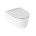Bild von GEBERIT ONE Set Wand-WC Tiefspüler, geschlossene Form, TurboFlush, mit WC-Sitz #500.202.01.1 - WC-Keramik: weiß / KeraTect Designabdeckung: hochglanz-verchromt