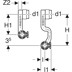 Bild von GEBERIT FlowFit Set Anschluss-T-Stücke für Vor- und Rücklauf, mit Anschlussverschraubung für Eurokonus #619.441.22.2
