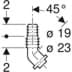 Bild von GEBERIT Winkelschlauchtülle für AP-Siphon für Geräte #242.691.11.1 - weiß-alpin