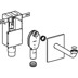 Bild von GEBERIT Set UP-Geruchsverschluss für Waschbecken, Abgang horizontal #151.121.00.1 - Edelstahl gebürstet