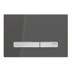 Bild von GEBERIT Sigma50 Betätigungsplatte für 2-Mengen-Spülung, Metallfarbe verchromt #115.788.11.2 - Grundplatte und Tasten: verchromt Deckplatte: weiß