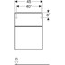 Bild von GEBERIT Smyle Square Seitenschrank mit zwei Schubladen Korpus und Front: weiß / lackiert hochglänzend Griff: weiß / pulverbeschichtet matt 500.357.00.1