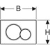 Bild von GEBERIT Sigma01 Betätigungsplatte für 2-Mengen-Spülung #115.770.11.5 - weiß