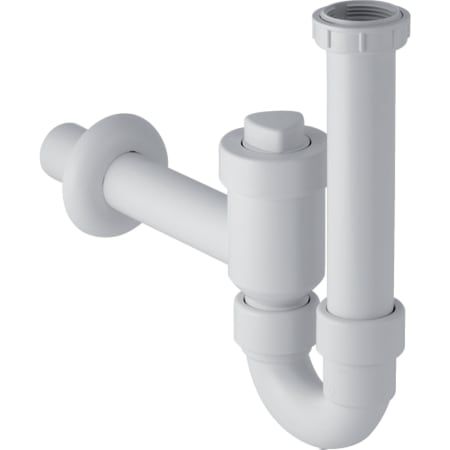 Picture of GEBERIT pipe bend odour trap for washbasins, lockable, with backflow prevention, horizontal outlet #152.860.11.1 - white-alpine