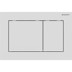 Bild von GEBERIT Omega30 Betätigungsplatte für 2-Mengen-Spülung #115.080.KH.1 - Platte und Tasten: hochglanz-verchromt Designstreifen: mattverchromt