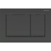 Bild von GEBERIT Omega30 Betätigungsplatte für 2-Mengen-Spülung #115.080.KM.1 - Platte und Tasten: schwarz Designstreifen: hochglanz-verchromt