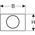 Bild von GEBERIT Sigma10 Betätigungsplatte für Spül-Stopp-Spülung #115.758.KH.5 - Platte und Taste: hochglanz-verchromt Designring: mattverchromt