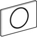Bild von GEBERIT Sigma10 Betätigungsplatte für Spül-Stopp-Spülung #115.758.JT.5 - Platte und Taste: weiß matt lackiert, easy-to-clean-beschichtet Designring: poliert