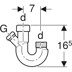 Bild von GEBERIT Doppelkammergeruchsverschluss für Geräteanschluss #252.053.11.1 - weiß-alpin