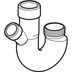 Bild von GEBERIT Doppelkammergeruchsverschluss für Geräteanschluss #252.053.11.1 - weiß-alpin
